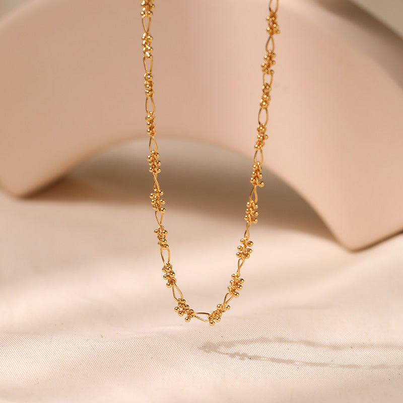 Soleivera Golden Blossom Necklace – Delicate Floral Chain Necklace