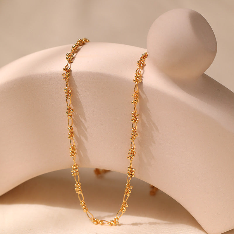 Soleivera Golden Blossom Necklace – Delicate Floral Chain Necklace
