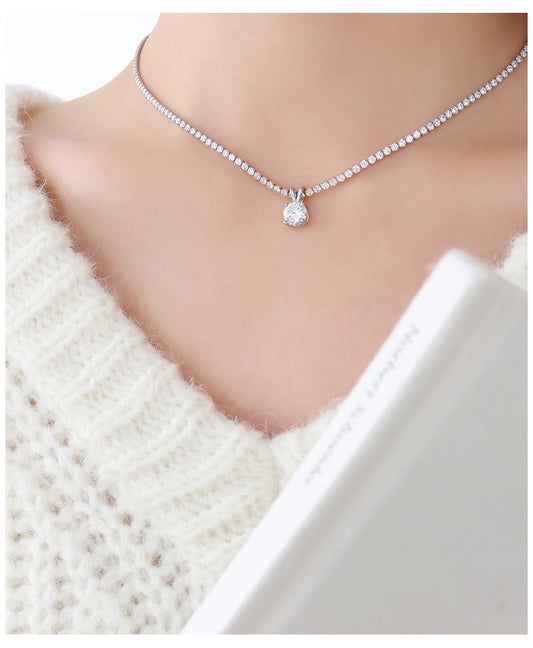 Soleivera™ Celeste Tennis Pendant Necklace