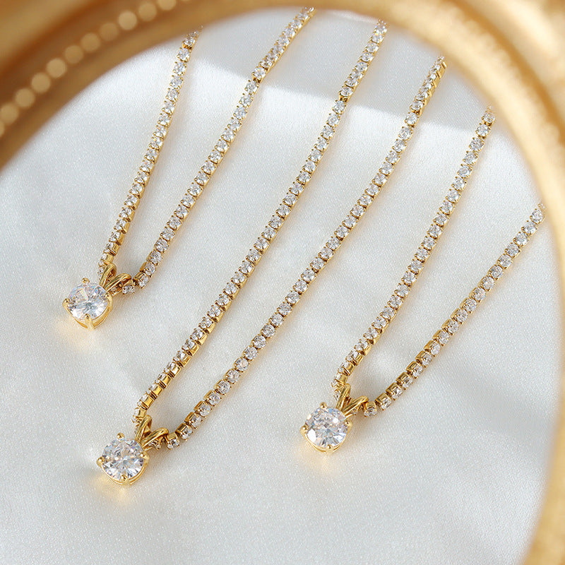 Soleivera™ Celeste Tennis Pendant Necklace